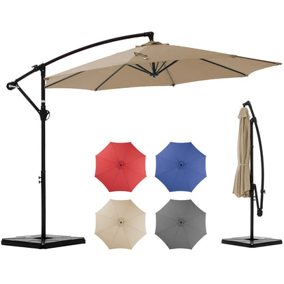 10ft Cantilever Patio Umbrella with Weighted Base