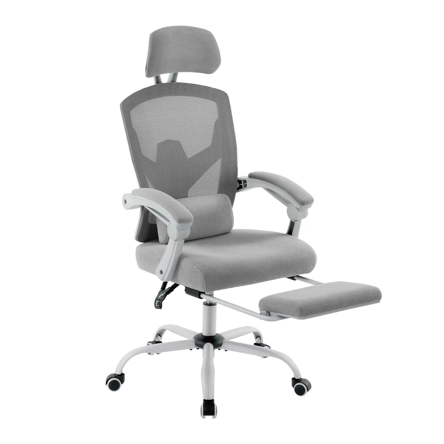 Ergonomic Mesh Office Chair with Retractable Footrest