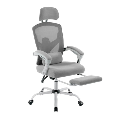 Ergonomic Mesh Office Chair with Retractable Footrest