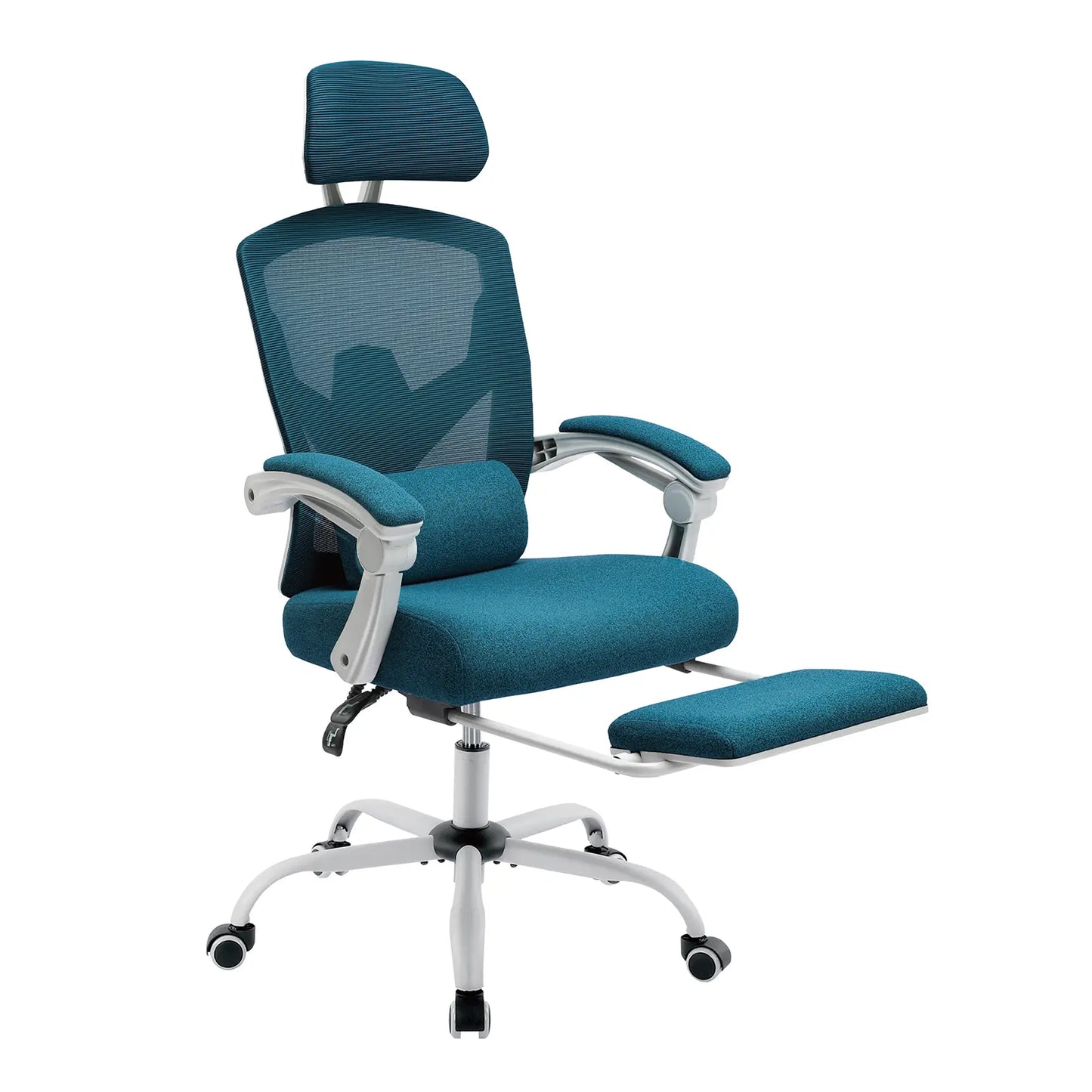 Ergonomic Mesh Office Chair with Retractable Footrest