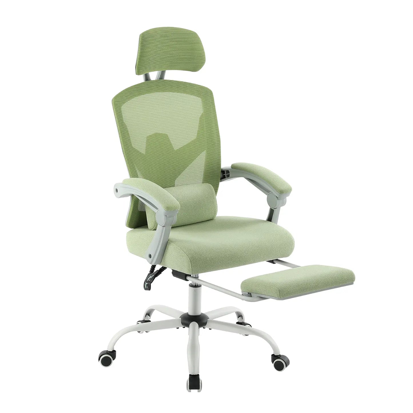Ergonomic Mesh Office Chair with Retractable Footrest