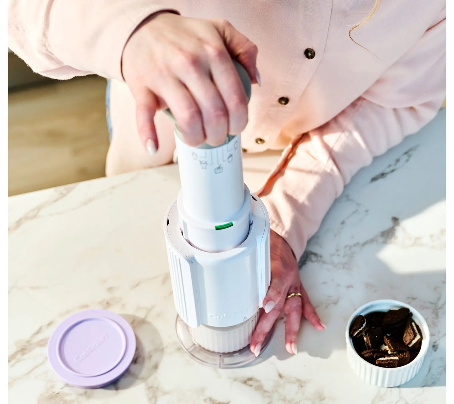 Instant Frozen Dessert Maker with Reusable Pints