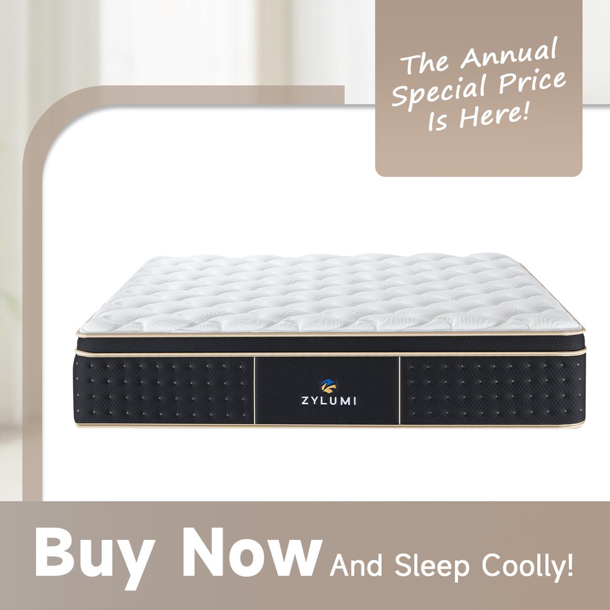 Zoned-Support Hybrid Mattress – Cooling Gel Memory Foam & Pressure Relief