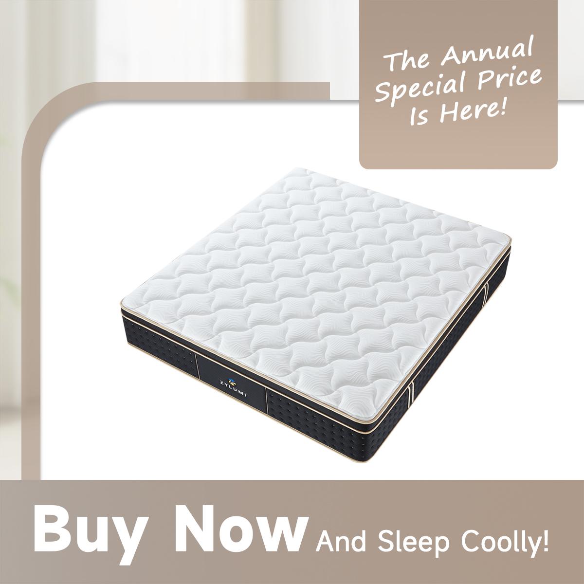 Zoned-Support Hybrid Mattress – Cooling Gel Memory Foam & Pressure Relief