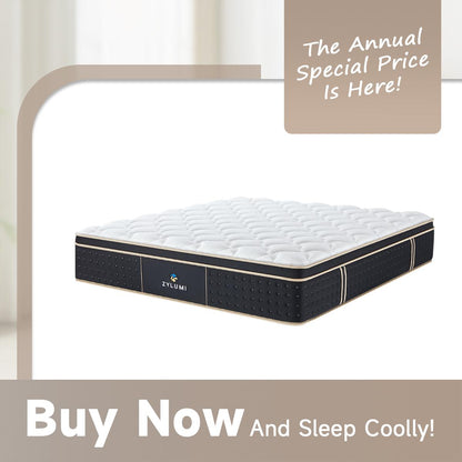 Zoned-Support Hybrid Mattress – Cooling Gel Memory Foam & Pressure Relief