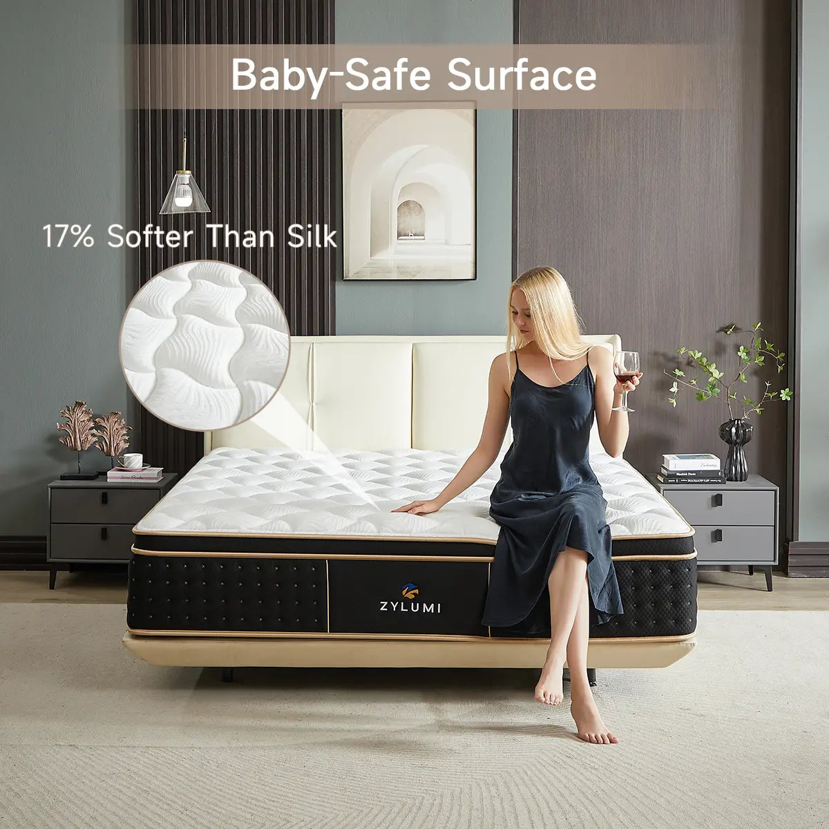 Zoned-Support Hybrid Mattress – Cooling Gel Memory Foam & Pressure Relief