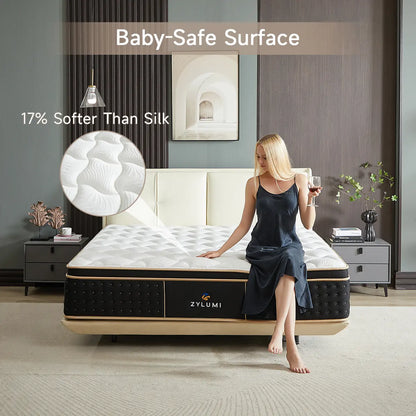 Zoned-Support Hybrid Mattress – Cooling Gel Memory Foam & Pressure Relief