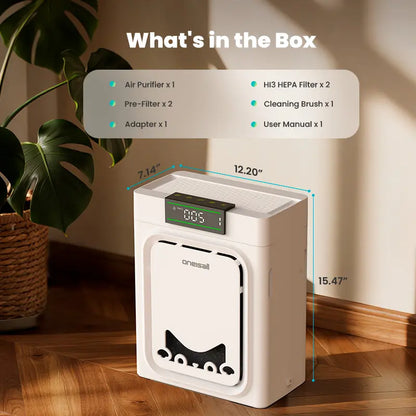 Pet Pro 3-in-1 HEPA Air Purifier – High-Capacity Odor & Allergen Destroyer