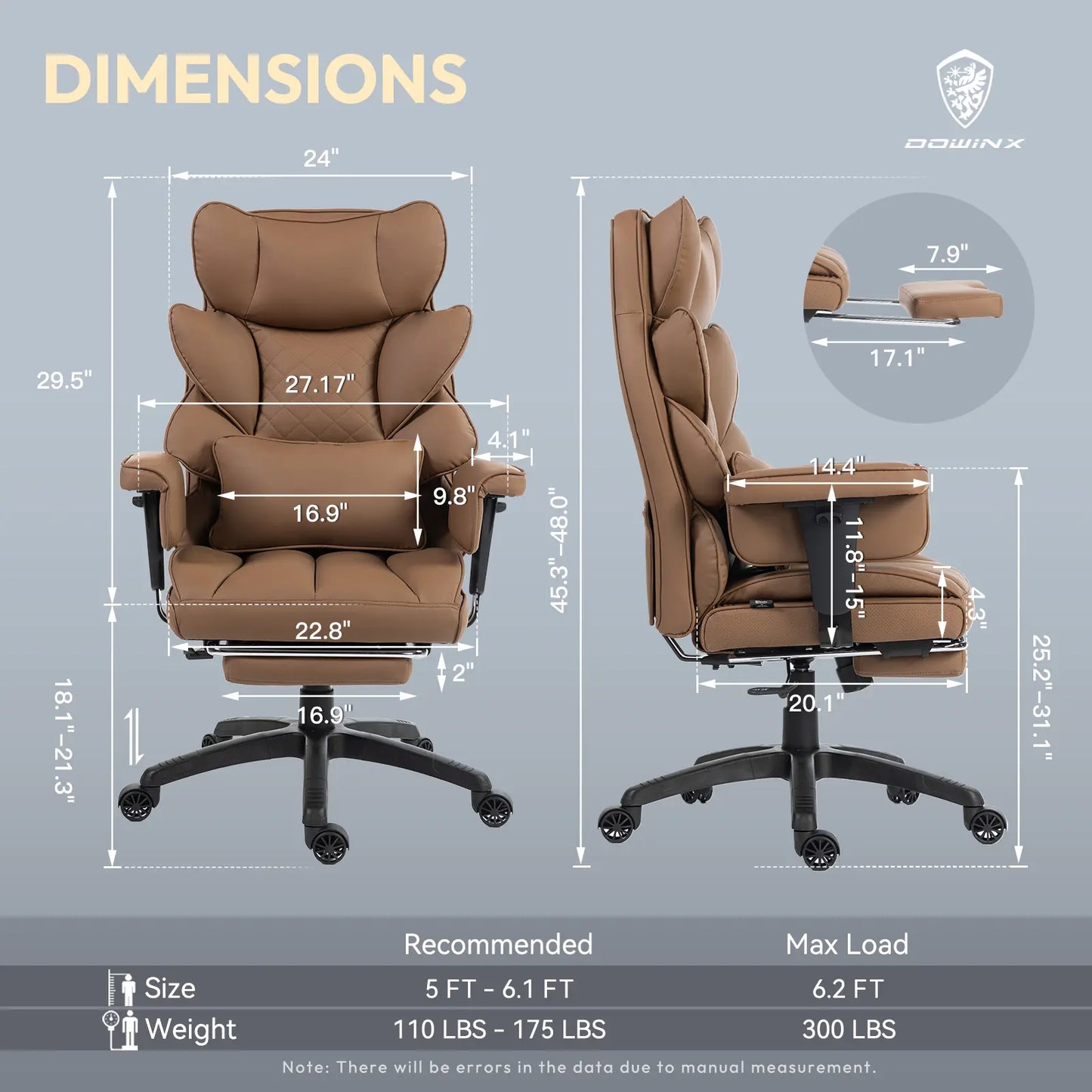 Ergonomic Executive Office Chair with Pocket Spring Lumbar Support
