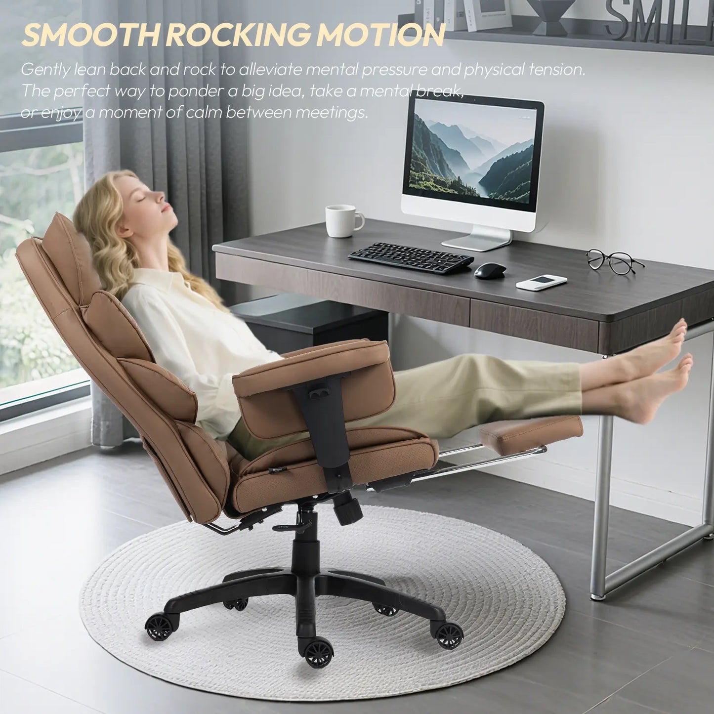 Ergonomic Executive Office Chair with Pocket Spring Lumbar Support