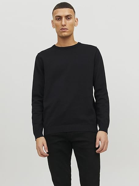 Mens Basic Knit Crew Neck Slim Fit Cotton