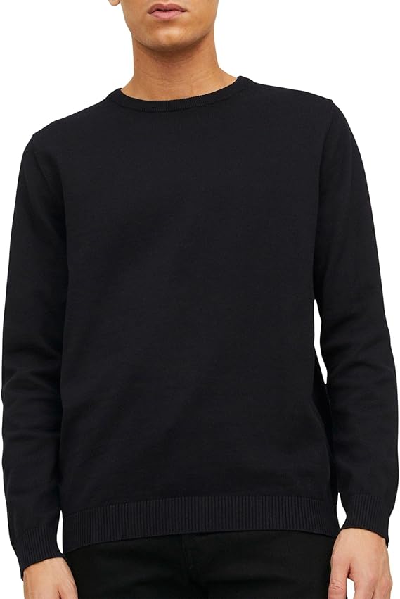 Mens Basic Knit Crew Neck Slim Fit Cotton