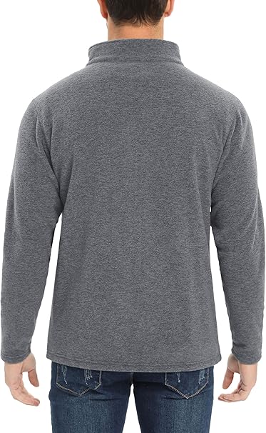 Mens Fleece Jacket Full Zip Lightweight Warm